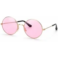 Costumed Kostüm Hippie Brille – runde rosa Sonnenbrille für Fasching & Karneval