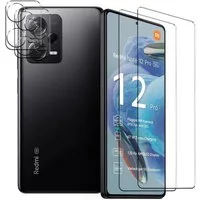 CoolGadget Schutzfolie Panzerfolie für Xiaomi Redmi Note 12 Pro 5G, (Spar-Set 4in1, 2x Displayschutz, 2x Kameraschutz), Panzerglas Schutzfolie für Redmi Note 12 Pro 5G Folie