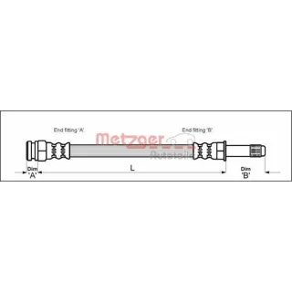 Metzger Bremsschlauch vorne Ford Seat VW Sharan 4112522
