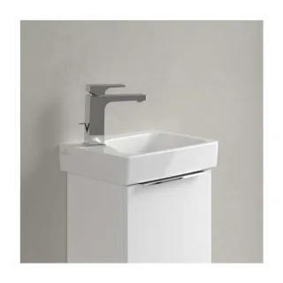 Villeroy und Boch Architectura Handwaschbecken 43853601 36x26cm, Becken rechts, 1 Hahnloch, mit Überlauf, Weiß Alpin