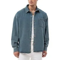 RedBridge Jeanshemd by Spruce - Denim-Hemd mit Druckknöpfen – Oversized Fit, Overshirt