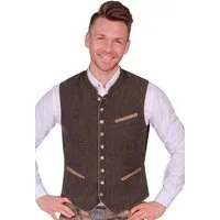 Maddox Trachtenweste Leinenweste - OLIVER - kiesel, oliv