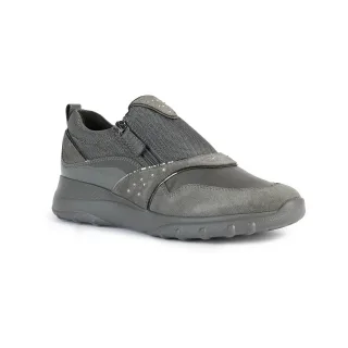 Geox D Zosma B Wildleder Damen Dunkelgraue Sneaker