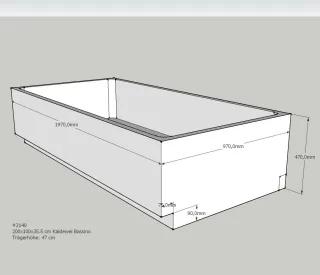 Neuesbad Wannenträger für Kaldewei Bassino 200x100 SW11130