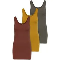 ONLY Tanktop Live Love (3-tlg) Lange Tops, elastische Baumwollqualität