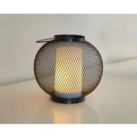Northpoint LED Laterne aus Metall mit Timer & Flackereffekt für drinnen & draußen