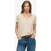 Superdry T-Shirt STUDIOS SLUB EMB VEE TEE Baumwollmischung, relaxed fit