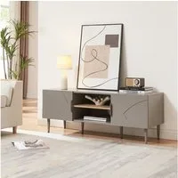 en.casa TV-Schrank »Starvili« mit 2 Türen 120 x 40 x 45 cm Grau