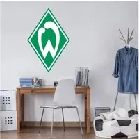 K&L Wall Art Wandtattoo Fußball Wandtattoo SV Werder Bremen Vereinslogo grün Deutscher Meister, Wandbild selbstklebend, entfernbar