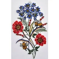 Stickereien Plauen Fensterbild Fensterbild Blumen, Echte Plauener Spitze