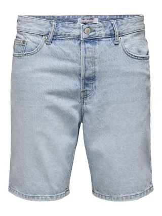 ONLY&SONS - ONSEDGE LB 2041 TAI DNM SHORTS NOOS Light Blue Denim - Gr. - L