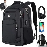 OKWISH Laptoprucksack Laptop Rucksäcke Schulrucksack Wasserbeständig Laptoptasche (Uni Tasche Businessrucksack Sportrucksack, Backpack mit Laptopfach, Anti-Diebstahl, mit USB-Anschluss), Herren Damen Jungen Teenager Arbeit Business Freizeit Reisen