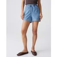OPUS Shorts Musia shorts aus Denim mit authentischer Waschung Used Effekte setzen lässige Denim Akzente