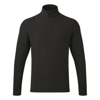 Premier Unisex Erwachsene Recyclight Quarter Zip Fleece (Schwarz)