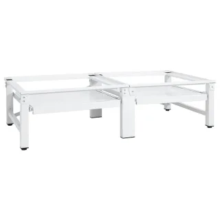 vidaXL Untergestell, Weiß, Metall, Rechteckig, 61.5x33.5x124.5 cm, Waschküche, Waschmaschinenschrank