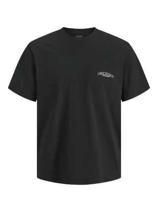 JACK&JONES - JORCATSKILLS CUT OUT TEE CREW NECK JNR Black - Gr. - 152
