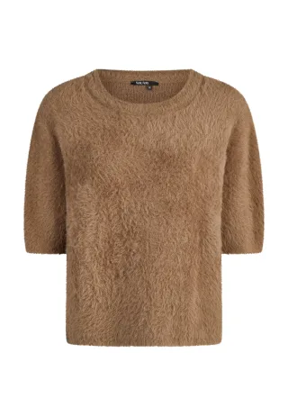 Marc Aurel - Pullover in Pelzoptik mud - Gr. - 34