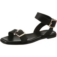 BOSS Sandale Sommerschuh, Leder Sandalette mit Fesselriemen