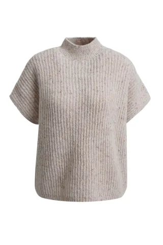 Milano Italy - boxy turtle neck pullover sand - Gr. - XL