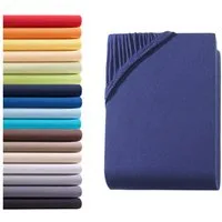 Hometex Premium Textiles Spannbettlaken Jersey Spannbettlaken 100% Baumwolle, Jersey, Gummizug: Rundumgummizug, Premium-Jersey Matratzenhöhe bis 23 cm
