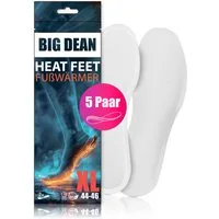 BigDean Thermosohlen 5 Paar Fußwärmer Sohlenwärmer für Schuhgröße 44-46 8h Wärme (Set, 5-tlg., 5 Paar), Sohlenwärmer für Schuhgröße 44-46