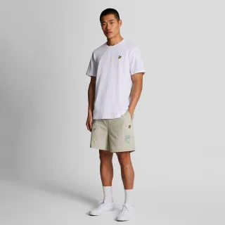 Herren Lyle And Scott Distel Club Bestickte Shorts in Creme