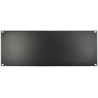 Blindplatte 4HE geschraubt, Blende schwarz