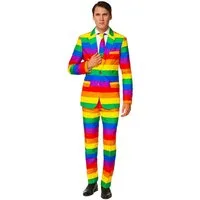 SuitMeister Partyanzug Rainbow Kostüm Anzug - für Karneval Halloween, Für bunte Typen: cooler Anzug für sonnige Tage