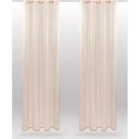 Bestlivings Vorhang (2 St), Kräuselband, transparent, Voile, Gardinenset "Transparent" mit Universalband
