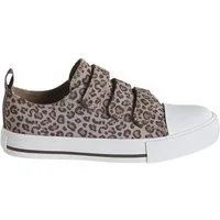 vertbaudet Kinder Stoff-Sneakers mit Leoprint und Klett Sneaker