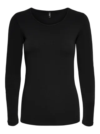 ONLY - ONLLIVE LOVE L/S ONECK TOP NOOS JRS Black - Gr. - XS