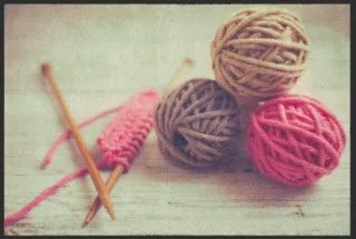Fussmatte Stricken 6218 | Größe: 60 cm x 45 cm