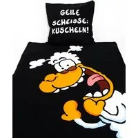 United Labels® Bettwäsche Ralph Ruthe Bettwäsche Thorsten Dörnbach Geile Scheisse: Kuscheln!, Baumwolle