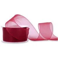 Creativery Organzaband, Organzaband 38mm x 25m Rolle Bordeaux