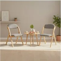 SoBuy Klappstuhl FST92, Esszimmerstuhl Gartenstuhl Klappbar, Küchenstuhl, Holzstuhl, Klappstuhl mit Rückenlehne, bis 120 kg Belastbar, für Balkon & Küche