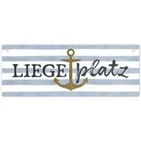 speecheese Metallschild Liegeplatz Metallschild L in 10 5x28cm XL Rustikal und stilvoll