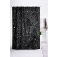 Euroshowers GmbH Duschvorhang hochwertig verarbeitet mit 12 Duschvorhangringen und Metalösen Breite 180 cm