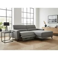 OTTO home Ecksofa LEWII, L-Form, 213 cm - elektr. Relaxfunktion, mit USB A/C-Anschluss. Federkern, verstellbaren Kopfstützen, Webstoff