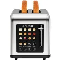 Fofile Toaster 2/4 Scheiben mit Abbruch-, Auftau- & Aufwärmfunktion, 4 kurze Schlitze, für 4 Scheiben, 1760 W, LED Anzeige, Berührungskontrolle, 8 Bräunungsstufen, 6 Brotsorten