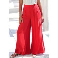Buffalo Palazzohose mit extra weitem Bein mit Seitennahttaschen, leichte Sommerhose, Wide-Leg-Hose, Strandhose