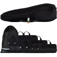 TRAVEL DUDE Kofferorganizer, Packing Cubes aus recycelten Plastikflaschen (ultraleichte Packwürfel, 7-tlg., Packing Cubes für Rucksack und Koffer, Packtaschen), mit Kompression und einem Nassfach