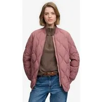 Superdry Steppjacke SHORT ONION QUILT LINER JKT mit Reißverschluss, aus Nylon, Relaxed Fit, unifarbene Optik