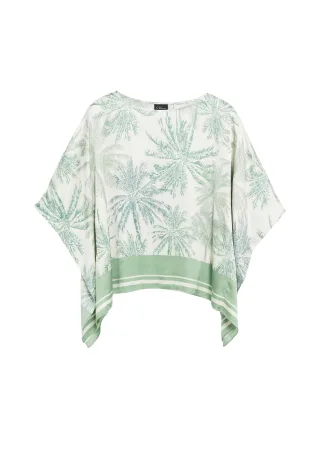 s.Oliver BLACK LABEL - Bluse grün/creme - Gr. - S