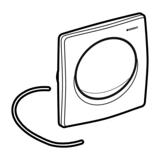 Geberit UR BetPl., pneumatisch 241319111 Design Samba, Kunststoff, weiß