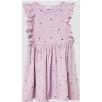 s.Oliver Minikleid Kleid Kurzes Kleid mit All-over-Print und Volantärmeln