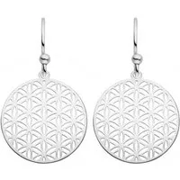 SCHOSCHON Paar Ohrhaken Ohrringe Blume des Lebens 925 Silber ø 20 mm, Ohrschmuck Lebensblume