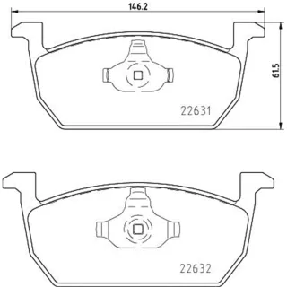 Hella Bremsbel?ge vorne Audi Seat Skoda VW 8DB355032-951