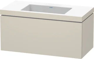Duravit L-Cube c-bonded Set wandhängend Taupe Matt 1000x480x500 mm - LC6918N9191 LC6918N9191