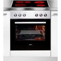 Amica Elektro-Herd-Set EHC 933 011, mit 1-fach-Teleskopauszug, Steam Clean, Komfortables Kochen und Backen mit praktischer Unterstützung