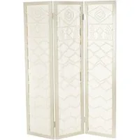 CREEDWOOD Paravent RAUMTEILER "BOHO", 166x123cm, Makramee, grau, Deko Paravent